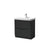 Kartell Arc 500mm Wall Mounted 2 Drawer Unit & Ceramic Basin - Matt Graphite