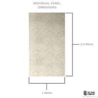 Large Beige Concrete 1.0m x 2.4m Shower Panel