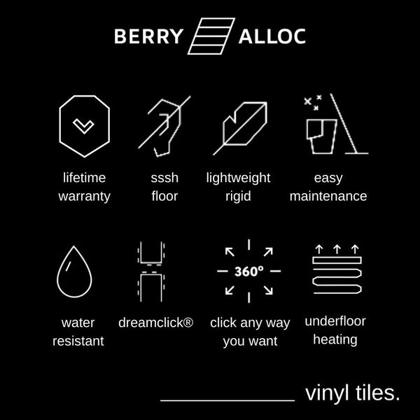 Bluestone Dark Vinyl Tiles Flooring | BerryAlloc® Pure 2.247m² Pack