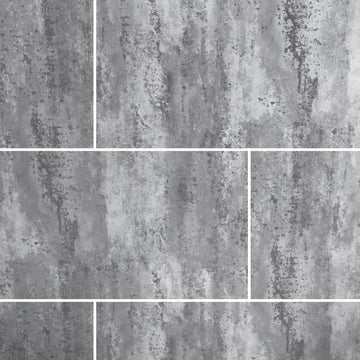 Brushed Silver Tile Effect 8mm