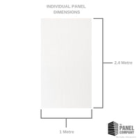 Large Brushed White 1.0m x 2.4m Shower Panel