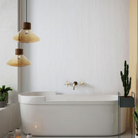 Large Brushed White 1.0m x 2.4m Shower Panel