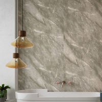 Large Dark Grey Beige Marble 1.0m x 2.4m Shower Panel