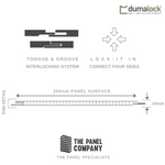 Dumalock 2 Tile Stone Dark Concrete | 8 Pack