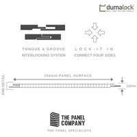 Dumalock 2 Tile Stone Dark Concrete | 8 Pack