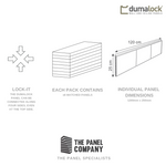 Dumalock 2 Tile Stone Dark Concrete | 8 Pack
