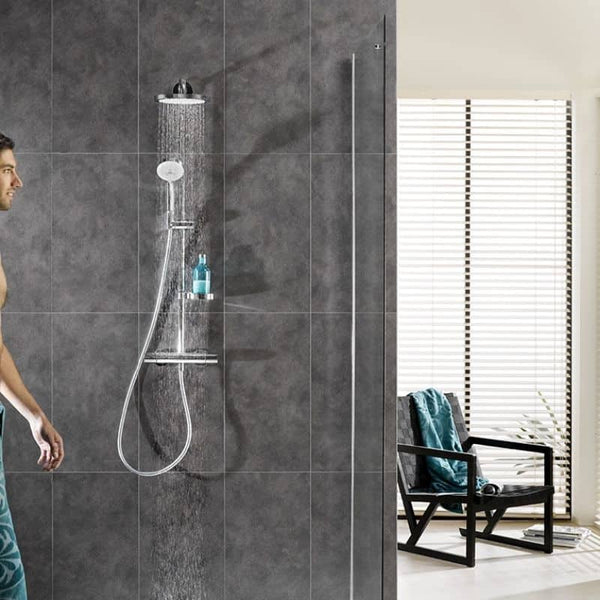 Dumawall Plus Mystic Grey | Solid Bathroom Wall Tile | 8 Pack