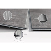Dumawall Plus Polished Concrete | Solid Bathroom Wall Tile | 8 Pack