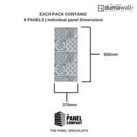 Dumawall Plus Vinta | Solid Bathroom Wall Tile | 8 Pack