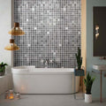 Premium Large Mosaic Graphite 1.0m x 2.4m Shower Panel