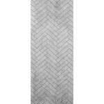 Premium Large Grey Herringbone Tile 1.0m x 2.4m Shower Panel