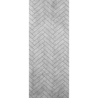 Premium Large Grey Herringbone Tile 1.0m x 2.4m Shower Panel