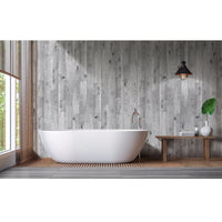 Premium Large Light Grey Oak 1.0m x 2.4m Shower Panel