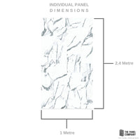 Premium Large Grey Onyx 1.0m x 2.4m Shower Panel