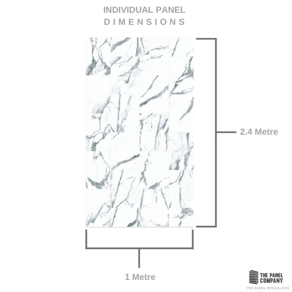Premium Large Grey Onyx 1.0m x 2.4m Shower Panel