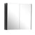 Kartell Arc 600mm Mirror Cabinet - Matt Graphite