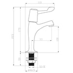 Kartell Leva 1/2" H.N. Sink Taps (Pair)