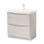 Kartell Arc 800mm Floor Standing 2 Drawer Unit & Ceramic Basin - Cashmere