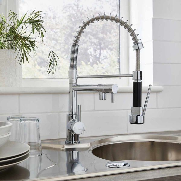 Kartell Dual Spout Kitchen Mixer Tap w/Pull Out