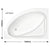 Kartell Formula 1500x1040 offset corner bath R/H