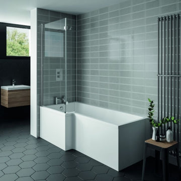 Kartell Koncept L Shaped Elite Shower Bath Screen