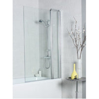 Kartell Koncept Straight Bath Screen - Square Edge with Extension Panel 6mm