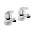 Kartell Koral Pair Basin Pillar Taps