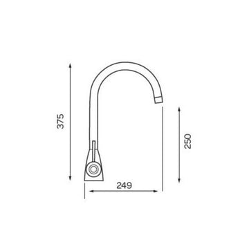 Kartell Mono Kitchen Sink Mixer Brushed Steel