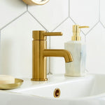 Kartell Ottone Mono Basin Mixer Brushed Brass