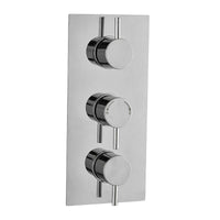 Kartell Plan Triple Concealed Thermostatic Shower Valve Round Handle (2 way)