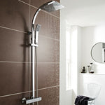 Kartell Pure Thermostatic Bar Shower with Ultra Slim Stainless Shower Drencher and Sliding Handset