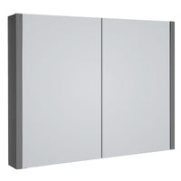 Kartell Purity 800mm Mirror Cabinet Storm Grey Gloss