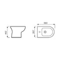 Kartell Ratio Bidet - 1 Tap Hole - White