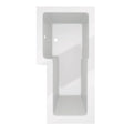 Kartell Elite 1700mm L Shaped Left Hand Bath with Leg Sets