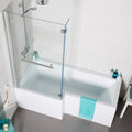 Kartell Elite 1700mm L Shaped Left Hand Bath with Leg Sets