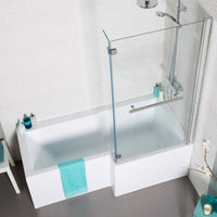 Kartell Elite 1700mm L Shaped Right Hand Bath with Leg Sets