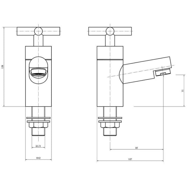 Kartell Times Pair Basin Pillar Taps