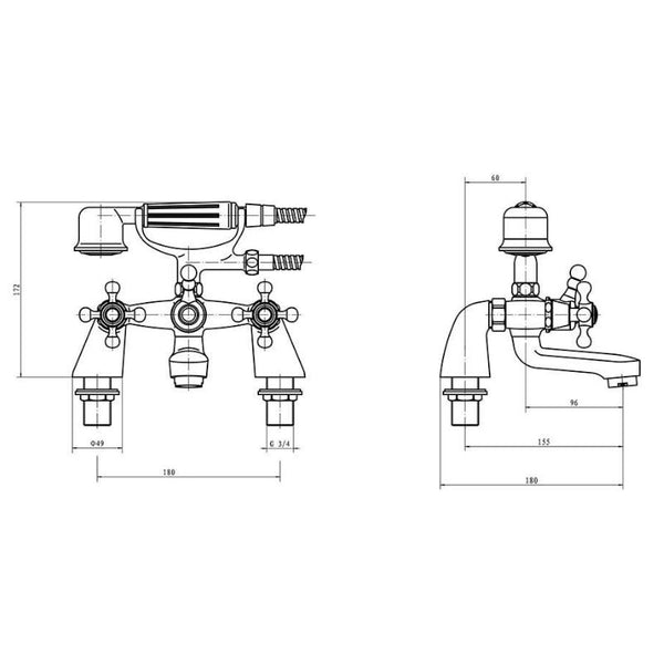 Kartell Victory Bath Shower Mixer