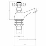 Kartell Victory Pair Bath Pillar Taps
