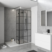 Kartell Krittal 300mm Wet Room Return Panel - Black Frame