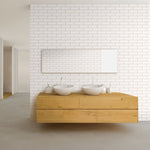 Premium Large London White Tile 1.0m x 2.4m Shower Panel