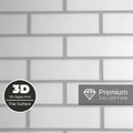 Premium Large London White Tile 1.0m x 2.4m Shower Panel