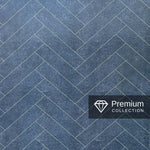 Premium Large Midnight Blue Herringbone Tile 1.0m x 2.4m Shower Panel
