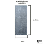 Premium Large Fior Di Bosco Marble 1.0m x 2.4m Shower Panel