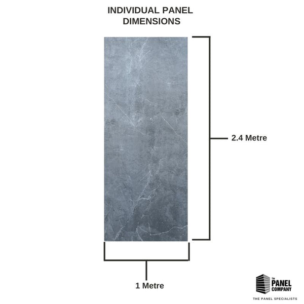 Premium Large Fior Di Bosco Marble 1.0m x 2.4m Shower Panel