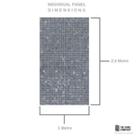 Premium Large Mosaic Blue 1.0m x 2.4m Shower Panel
