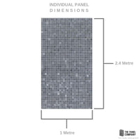 Premium Large Mosaic Blue 1.0m x 2.4m Shower Panel