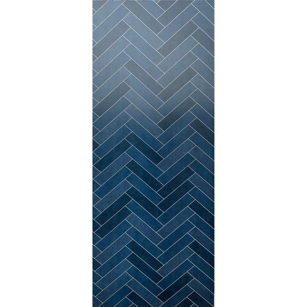 Premium Large Multi Navy Herringbone Tile 1.0m x 2.4m Shower Panel