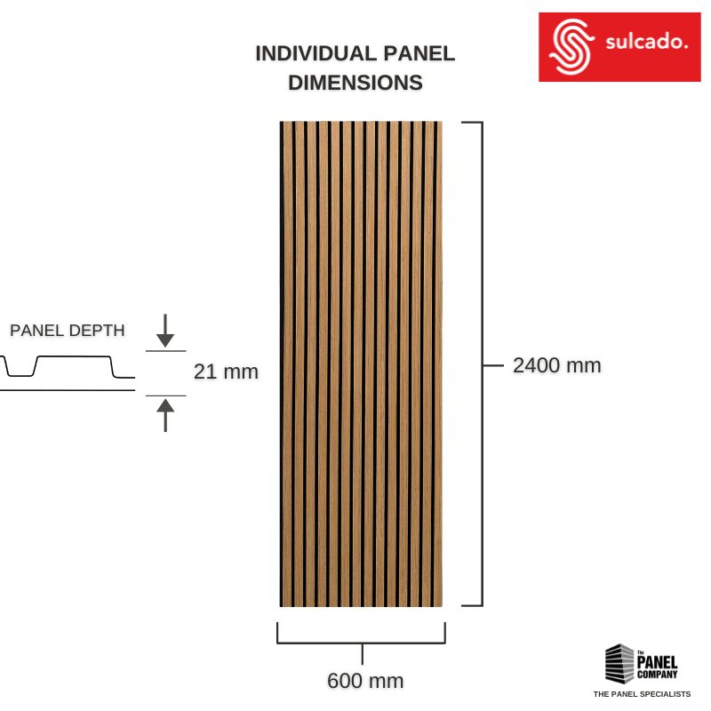 Buy Natural Oak Acoustic Slat Wall Panel | Sulcado | Panel Co – Panel ...