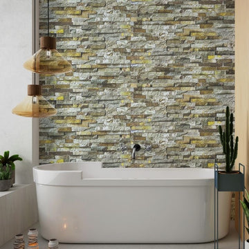 Premium Large Natural Stone Pennine 1.0m x 2.4m Shower Panel